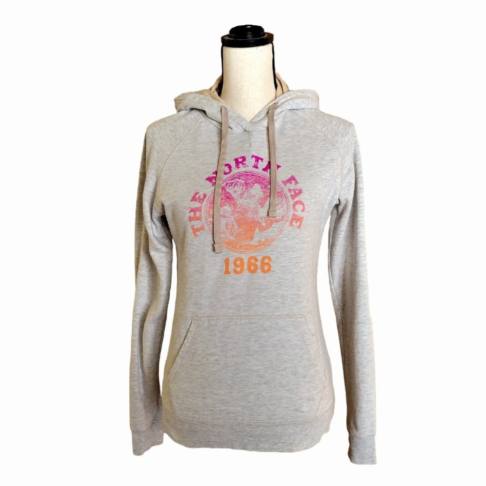 The North Face Half Dome Hoodie Rare ombre 1966 graphic Size Small Ivory Gray